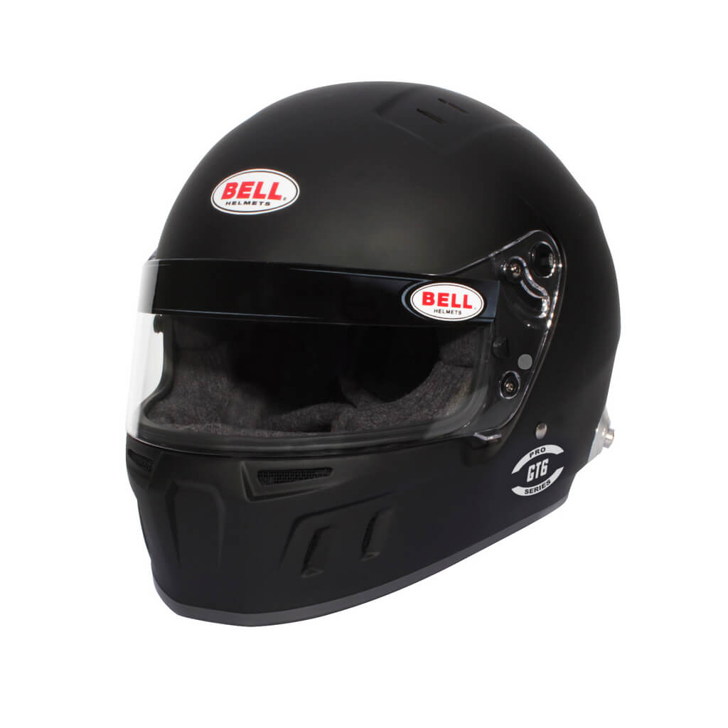 BELL 1341147 Full-Face Helmet GT6 Pro HANS, Matte Black, FIA 8859-2024 / SA2020, Size 60 (7 1/2) Photo-0
