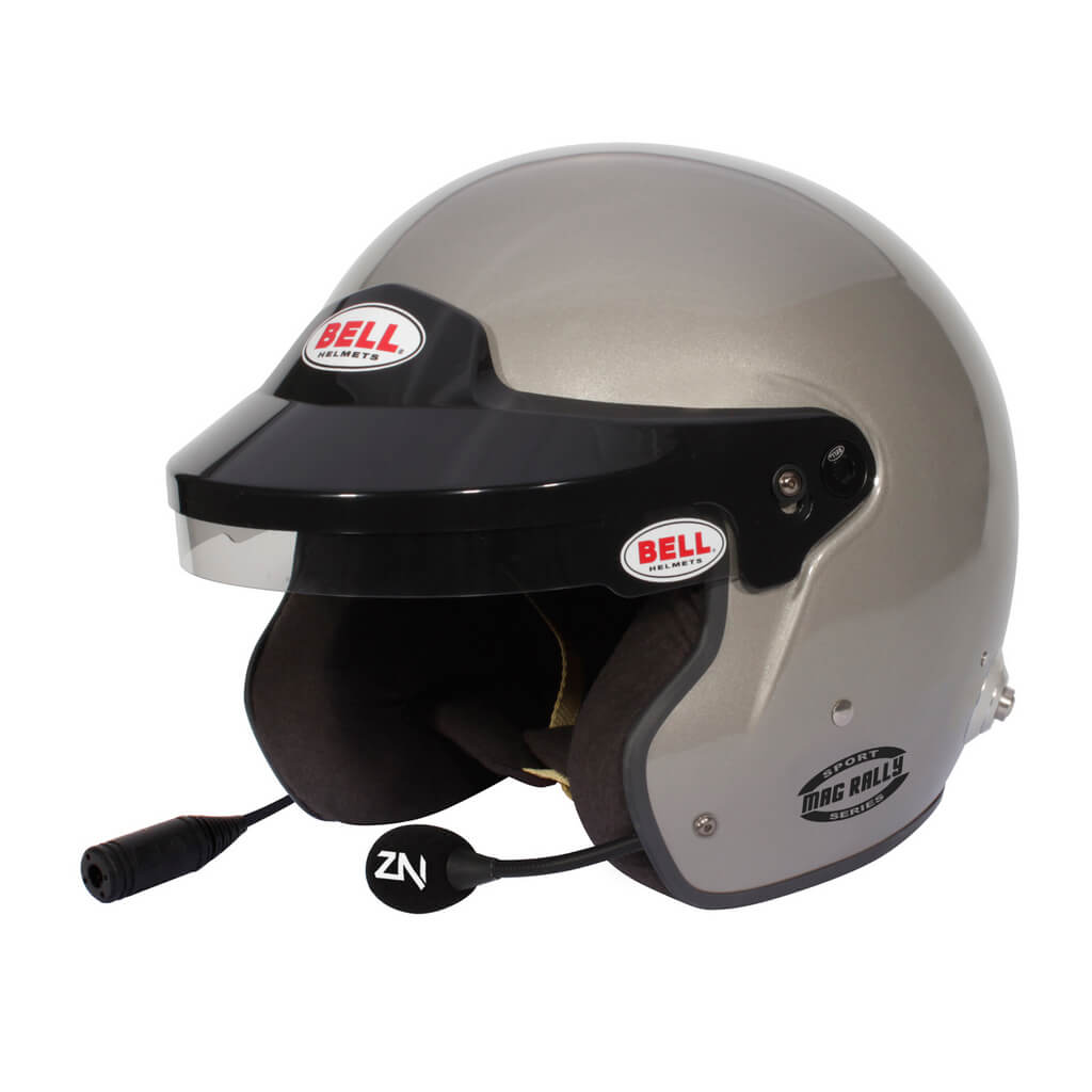 BELL 1435A56 Open-Face Helmet MAG Rally HANS, Titanium Silver, FIA 8859-2024, Size 3XL (65-66) Photo-0