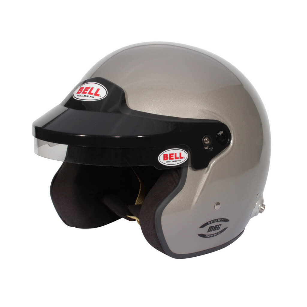 BELL 1435A86 Open-Face Helmet MAG HANS, Titanium Silver, FIA 8859-2024, Size 3XL (65-66) Photo-0