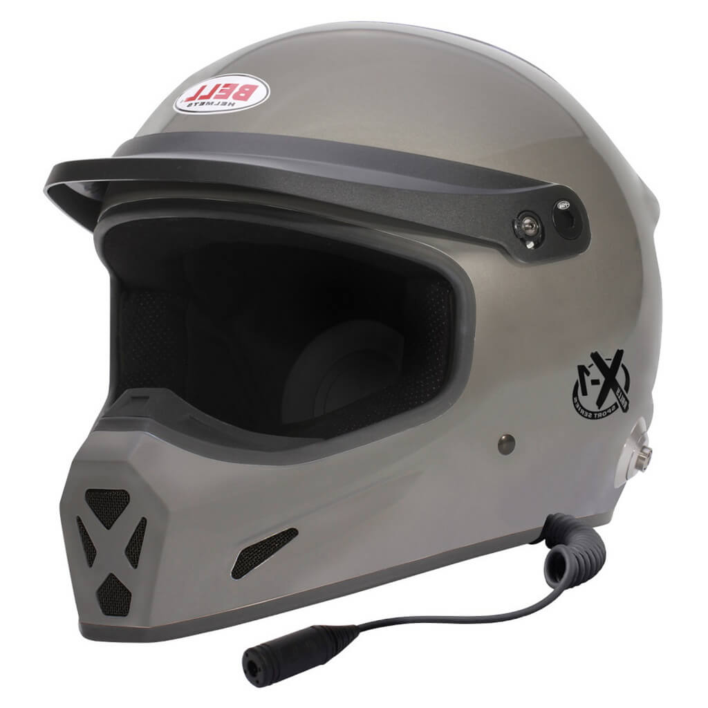 BELL 1453051 Full-Face Helmet X-1 Rally HANS, Titanium Silver, FIA 8859-2024, Size S (57-58) Photo-0