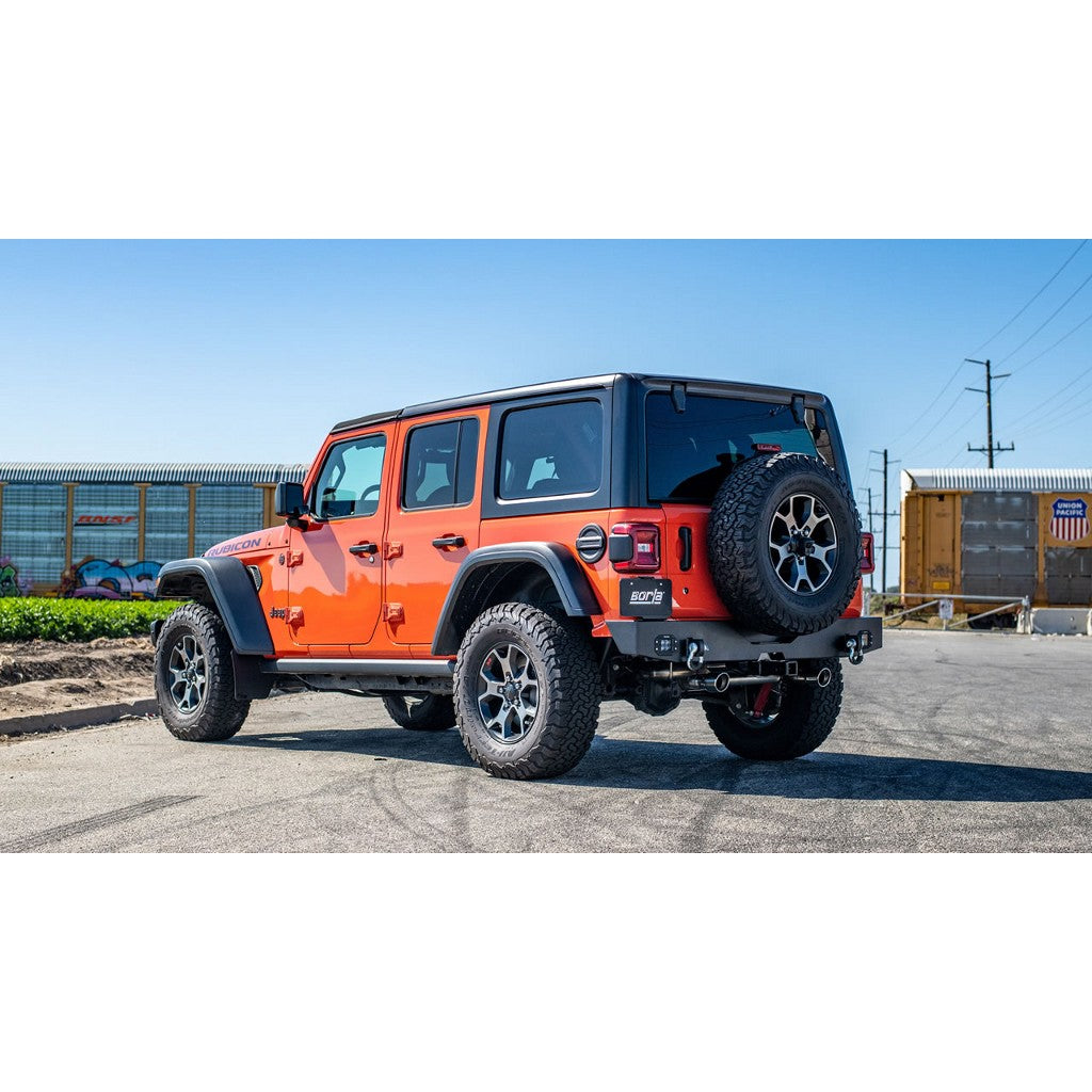 BORLA 11956 Exhaust System Axle-Back S-Type, 2.75", 2.5" (3.5" Tips) for JEEP Wrangler 3.6L (JL / JLU) 2018- Photo-1