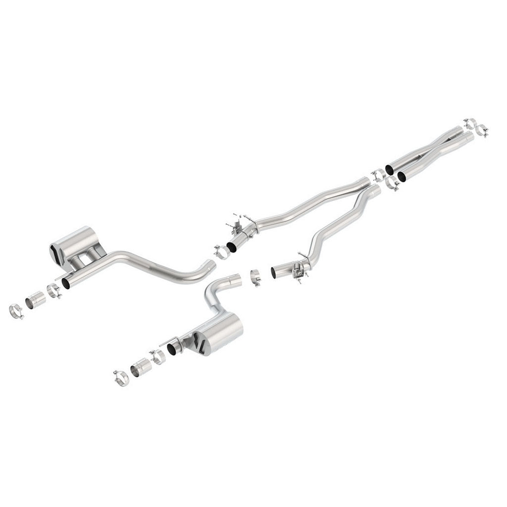 BORLA 140646 Cat-Back Exhaust System 3", ATAK for DODGE Challenger SRT Hellcat 6.2L 2015-2023 Photo-0