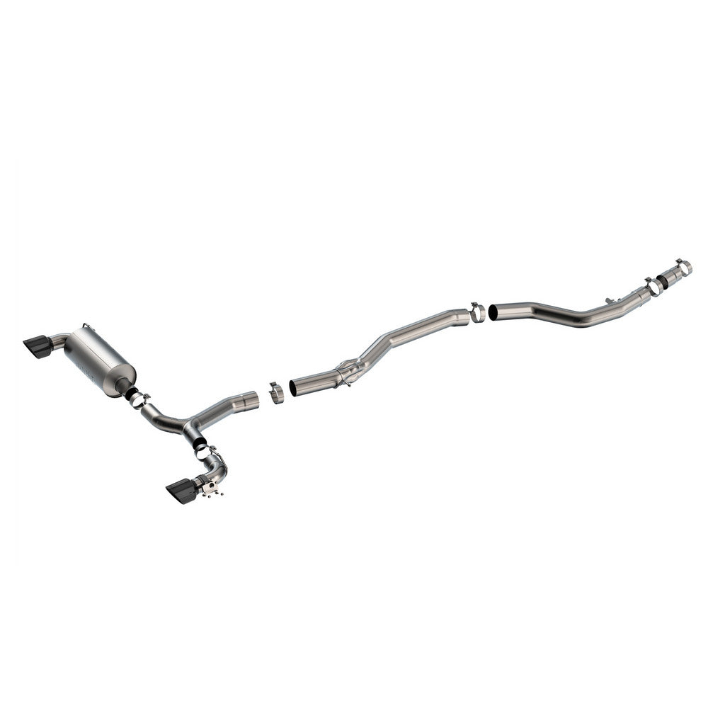 BORLA 140826BC Exhaust System Cat-Back 3", ATAK (Black Chrome Tips) for TOYOTA Supra GR (A90 / A91) 2020-2025 Photo-0