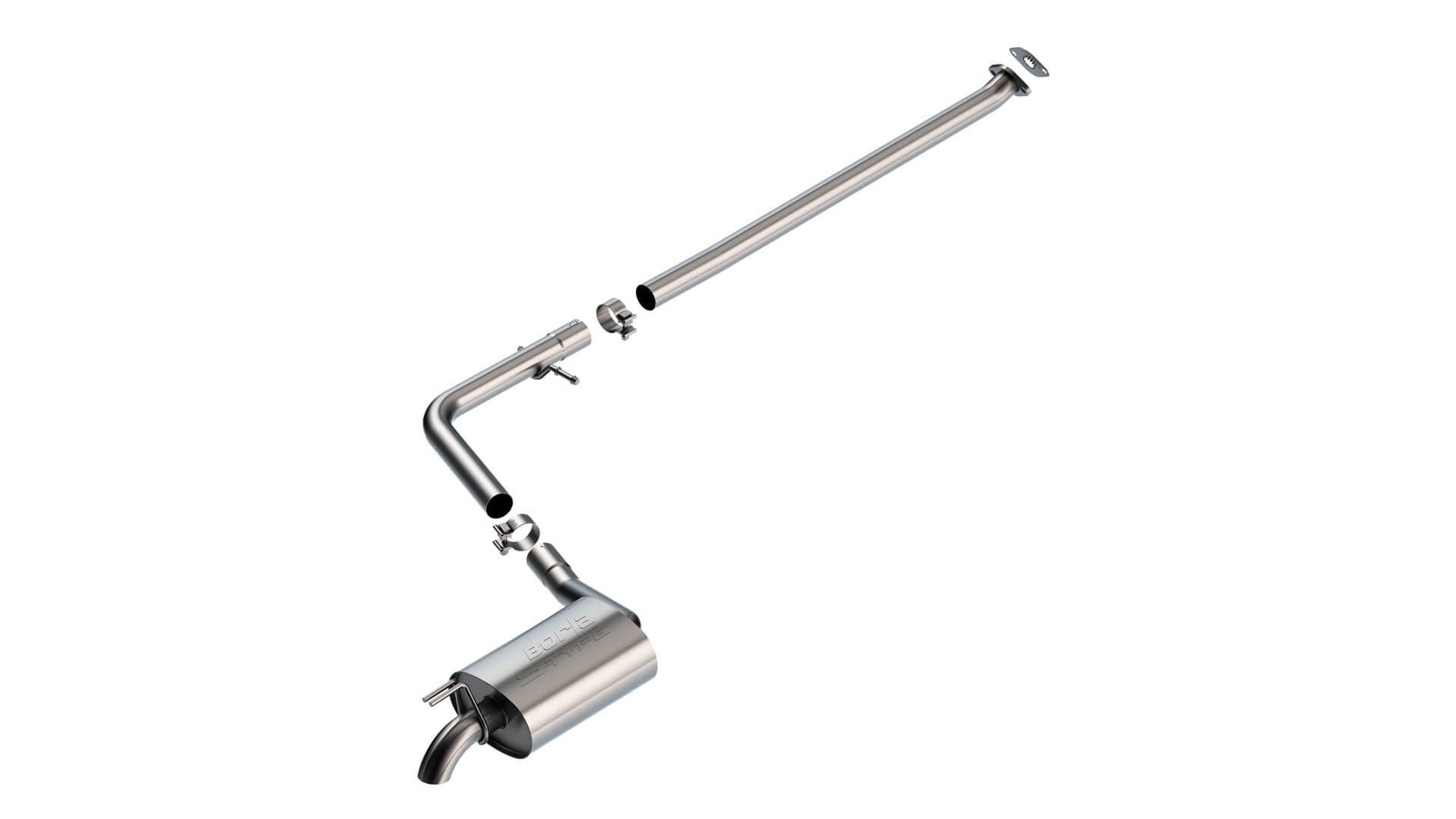 BORLA 140920 Exhaust System Cat-Back "S-TYPE" 2.25" S TD TIP: 2.25" TURNDOWN for KIA K5 LX/ EX/ GT-Line '21-'23 1.6L i4 TURBO AT FWD 4DR Photo-0