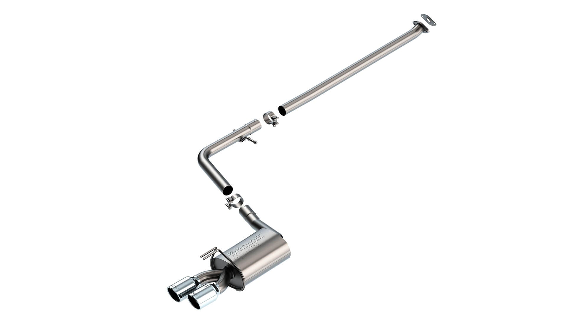 BORLA 140921 Exhaust System Cat-Back "S-TYPE" 2.25", D RD RL AC R TIP: 3.50" RD X 6.00" for KIA K5/ Hyundai SONATA SEL PLUS/ LIMITED '21-'23 1.6L i4 TURBO AT FWD 4DR Photo-0