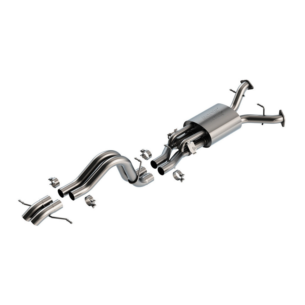 BORLA 140935 Exhaust System Cat-Back 2.75", ATAK (Dual 2.75" Turndown Tips) for FORD Bronco Raptor 2022- Photo-0