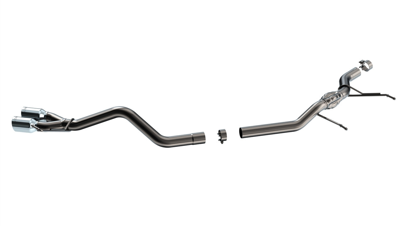 BORLA 140937 Cat-Back Exhaust System S-TYPE 2.50", S TIP 3.50" Bright Chrome, T-304 Stainless Steel for FORD Maverick 2.0L 2022-2023 Photo-0