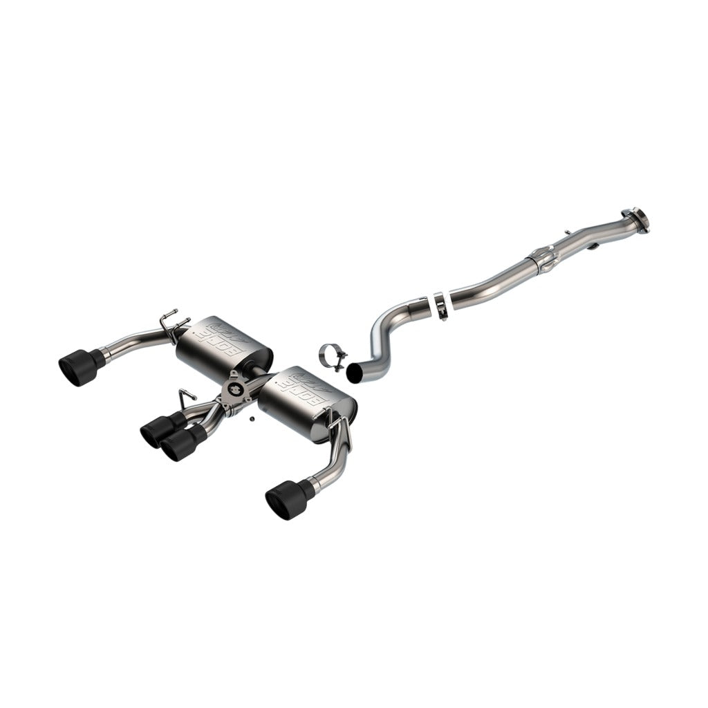 BORLA 140942CB Cat-Back Exhaust System 3", 2.25" ATAK (3.5", 4.5" Black Coated Stainless Steel Tips) for TOYOTA Corolla GR 1.6L 2023-2024 Photo-0