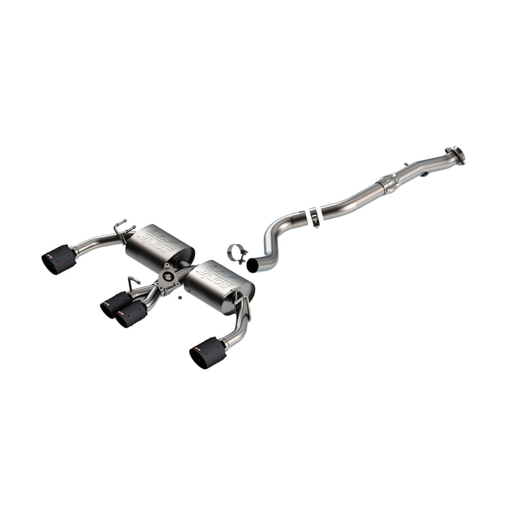 BORLA 140942CFBA Cat-Back Exhaust System 3", 2.25" ATAK (3.5", 4.5" Carbon Fiber Tips) for TOYOTA Corolla GR 1.6L 2023-2024 Photo-0