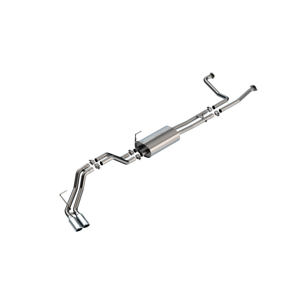 BORLA 140946 Cat-Back Exhaust System 2.25" S-Type (4" Bright Chrome Tips) for NISSAN Titan XD 5.6L 2016-2024 Photo-0