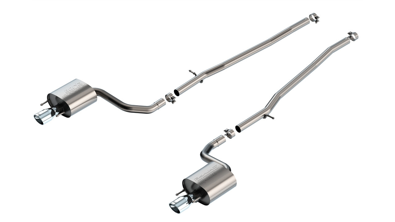 BORLA 140956 Exhaust system Cat-Back S-Type 2.25" S OV RL AC SR TIP: 4.25" X 3.50" OV X 6.95" Polished T-304 Stainless Steel for LEXUS IS200T 2016-2017 /IS300 2018-2024 Photo-0