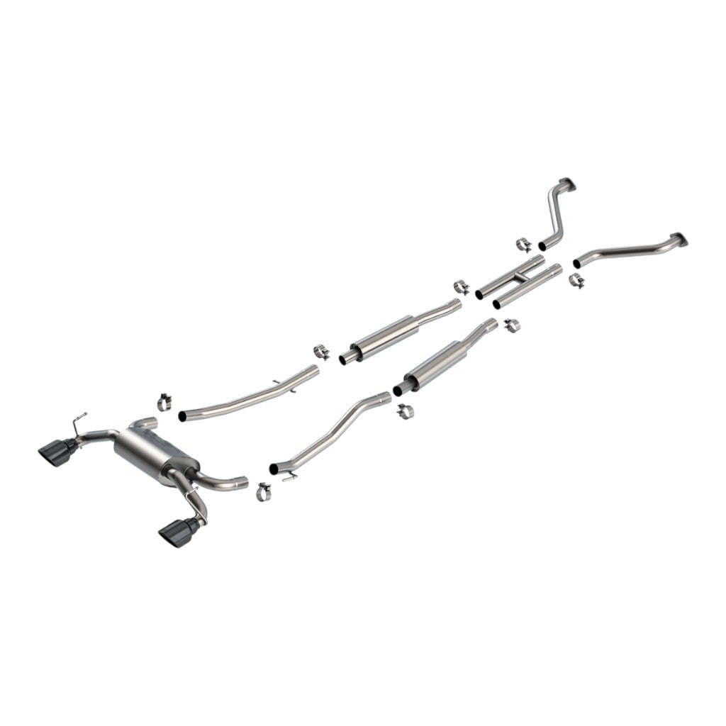 BORLA 140958BC Cat-Back Exhaust 2.25", S-Type II (4.5" Black Chrome Tips) for NISSAN 350Z 3.5L 2003-2008 Photo-0