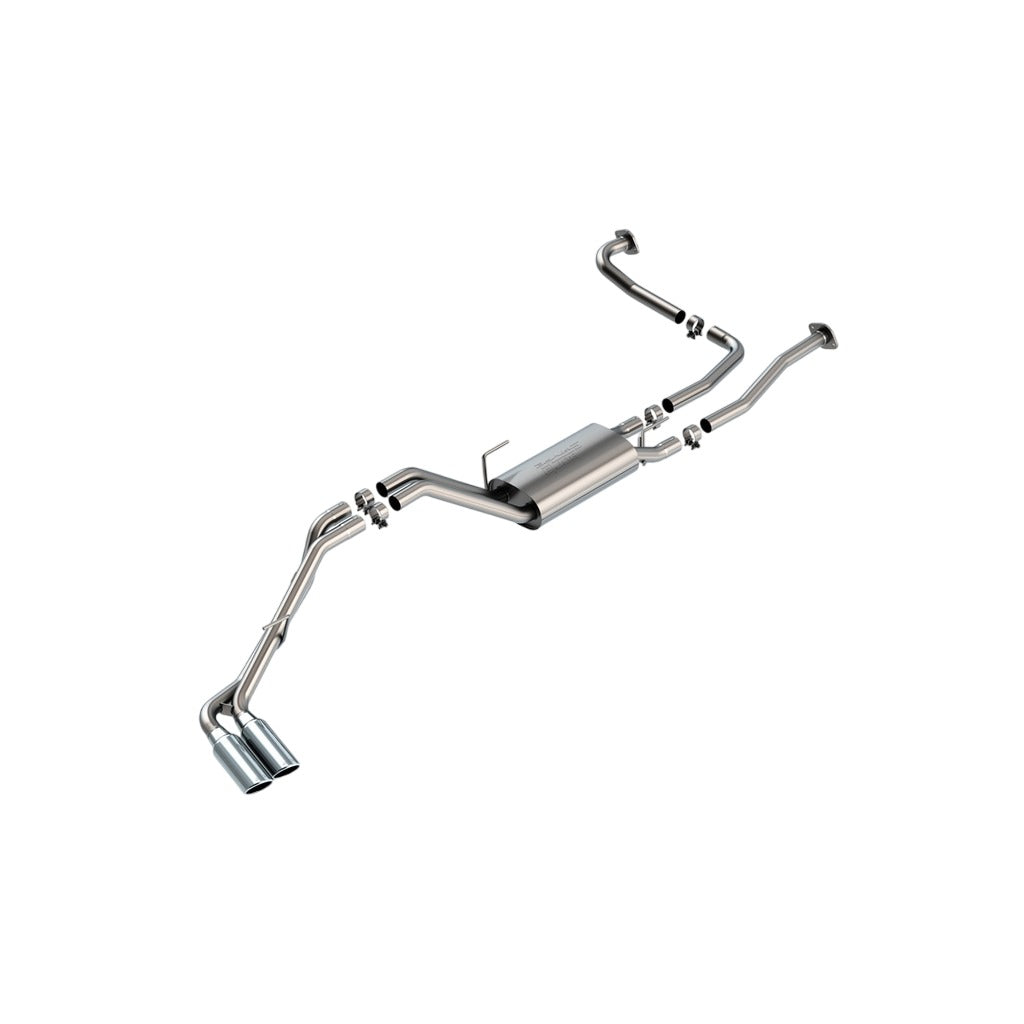 BORLA 140984 Cat-Back Exhaust System 2.25" S-Type (4" Bright Chrome Tips) for NISSAN Frontier 3.8L 2022-2024 Photo-0