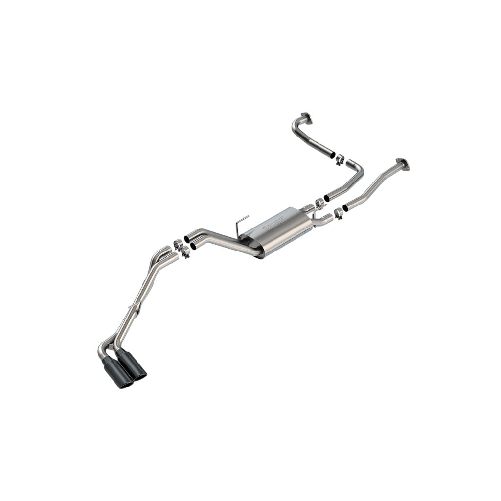 BORLA 140984BC Cat-Back Exhaust System 2.25" S-Type (4" Black Chrome Tips) for NISSAN Frontier 3.8L 2022-2024 Photo-0