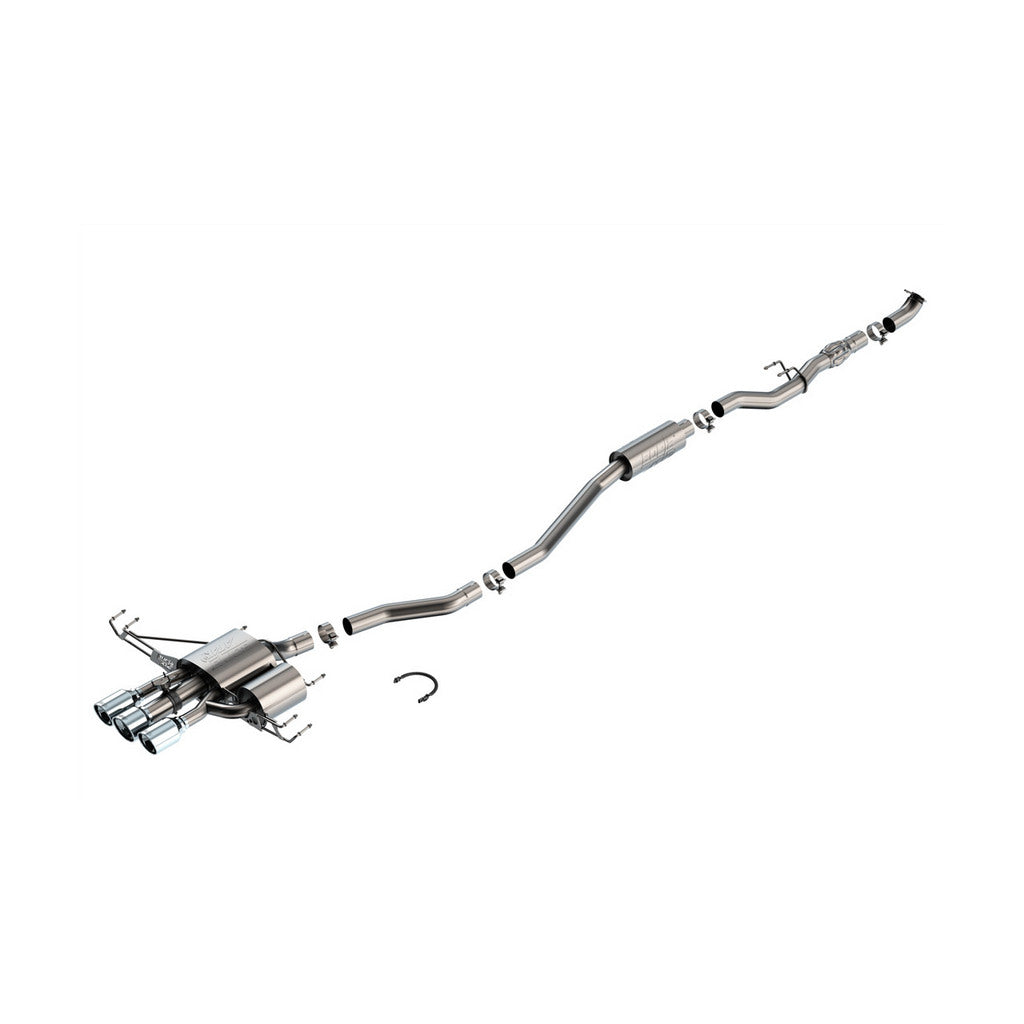 BORLA 140986 Cat-Back Exhaust System 3", 2.25" ATAK (4.5", 4" Polished Stainless Steel Tips) for ACURA Integra Type S 2.0L 2024 Photo-0