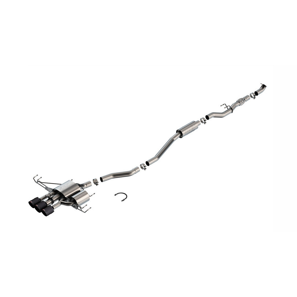 BORLA 140986CFBA Cat-Back Exhaust System 3", 2.25" ATAK (4.5", 4" Carbon Fiber Tips) for ACURA Integra Type S 2.0L 2024 Photo-0