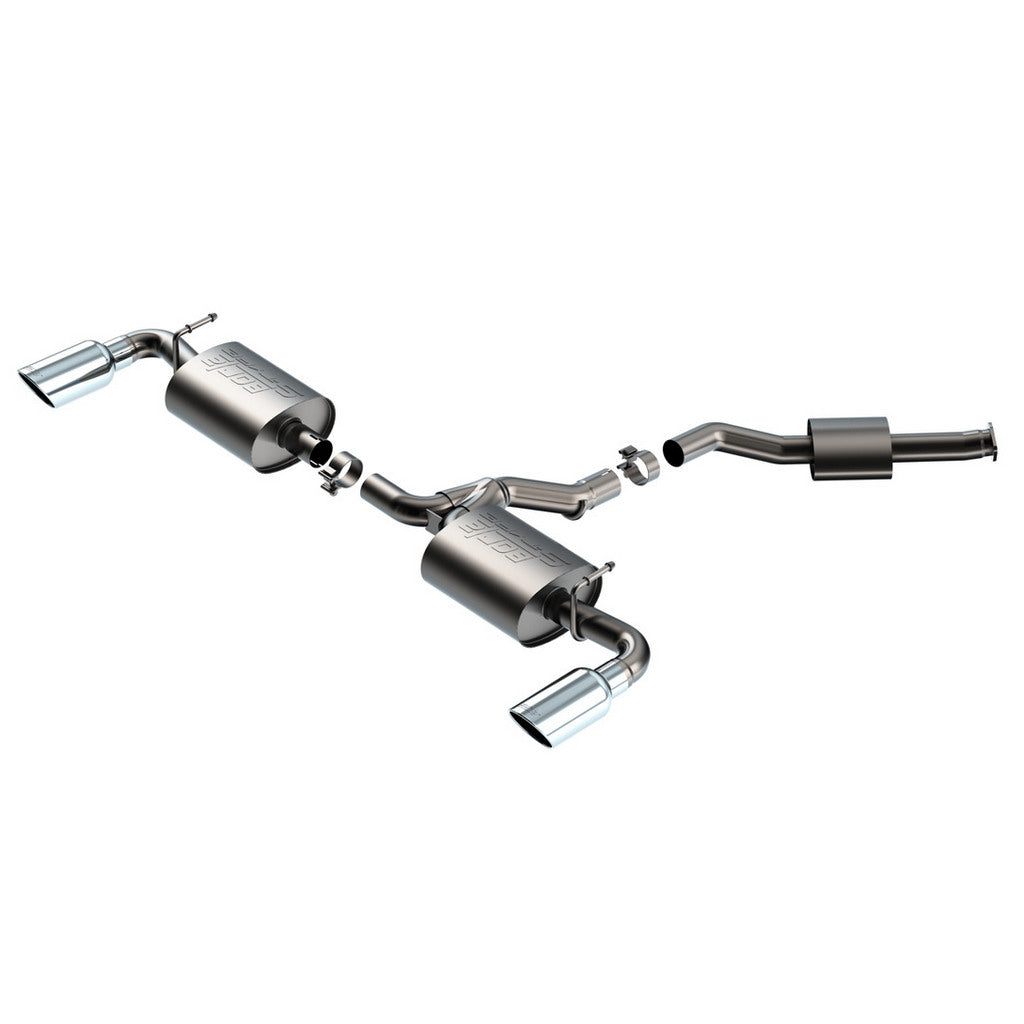 BORLA 141010 Exhaust System Cat-Back S-Type, 2.25" (4" Bright Chrome Tips) for TOYOTA RAV4 Hybrid 2.5L 2019–2025 Photo-0