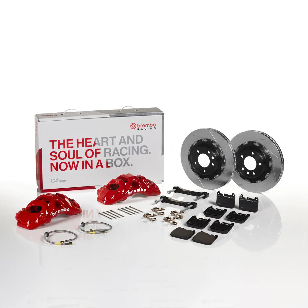 BREMBO 2S2.9009A2 Rear Brake Kit (Red Caliper 4-pot, 380x28 mm Rotors Slotted) for MERCEDES-BENZ G63 AMG / G65 AMG (W463) Photo-0