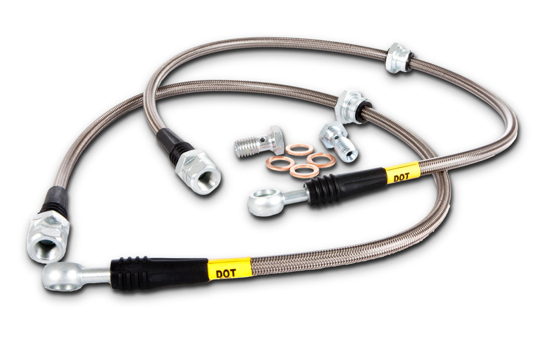 STOPTECH 950.34525 Rear Stainless Steel Brake Line Kit BMW 128i/135i/325Ci/325i 2006-2013 Photo-0