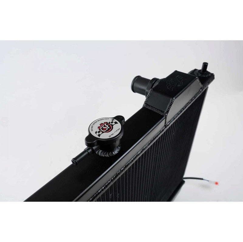 CSF 7075B Full Size Slim All Aluminum Radiator with 12-inch SPAL Fan and Shroud (black) for MITSUBISHI Lancer Evolution 4/5/6/7/8/9 1996-2007 Photo-2