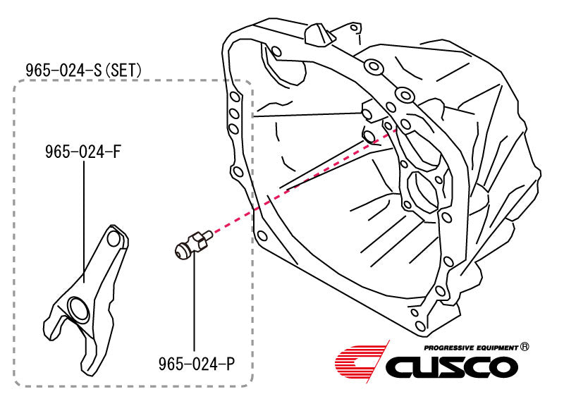 CUSCO 965 024 S Release pivot and fork for TOYOTA GR86, SUBARU BRZ Photo-1