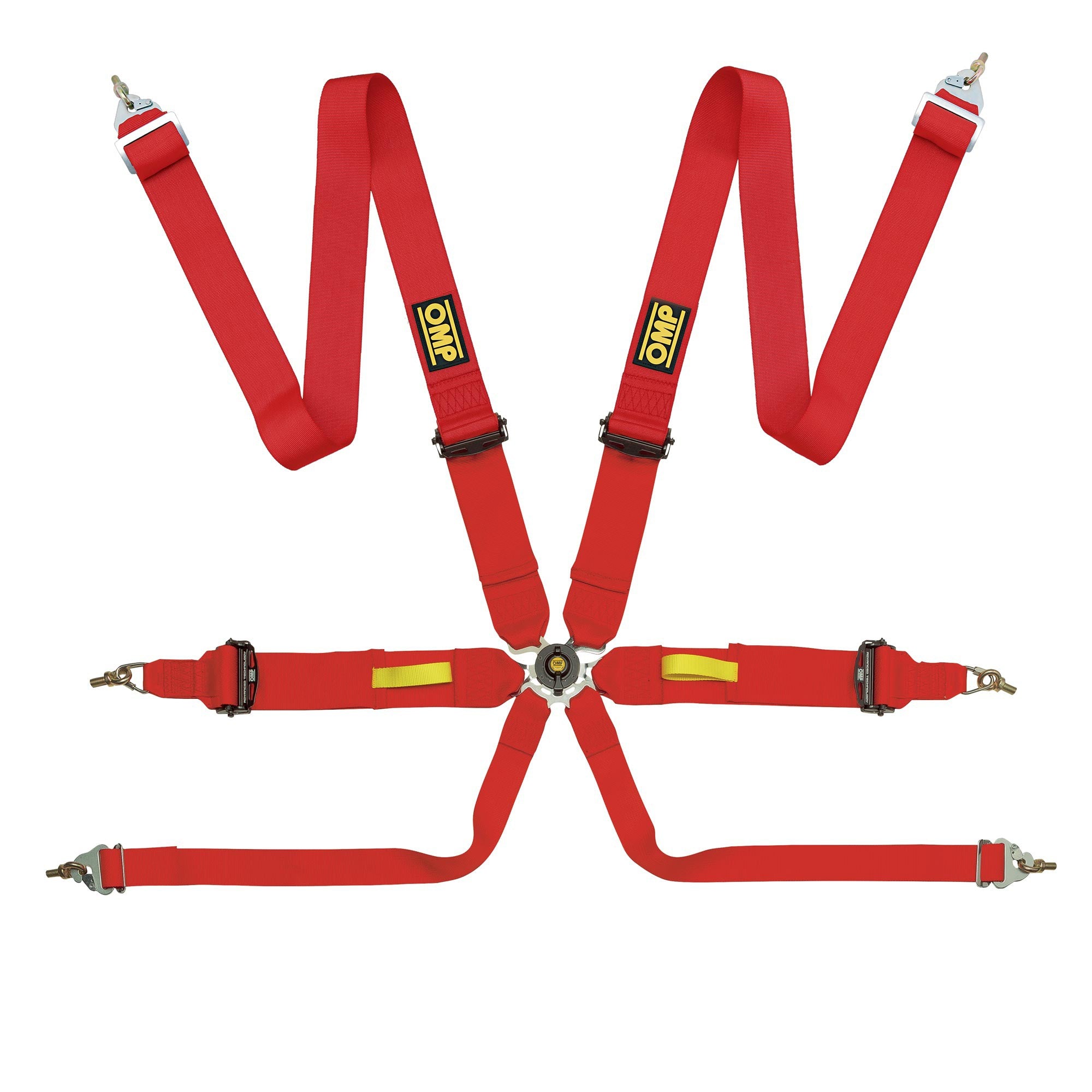 OMP DA0-0203-A01-061 Safety Harness Tecnica 3", 6-point, FIA 8853-2016, Red Photo-0