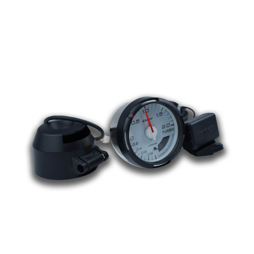 DEFI DF00605 Boost Pressure Gauge 60 mm, White Photo-1