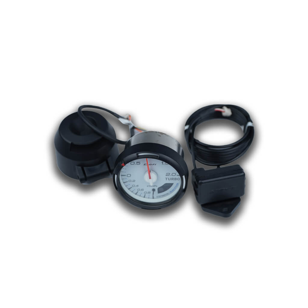 DEFI DF00605 Boost Pressure Gauge 60 mm, White Photo-2