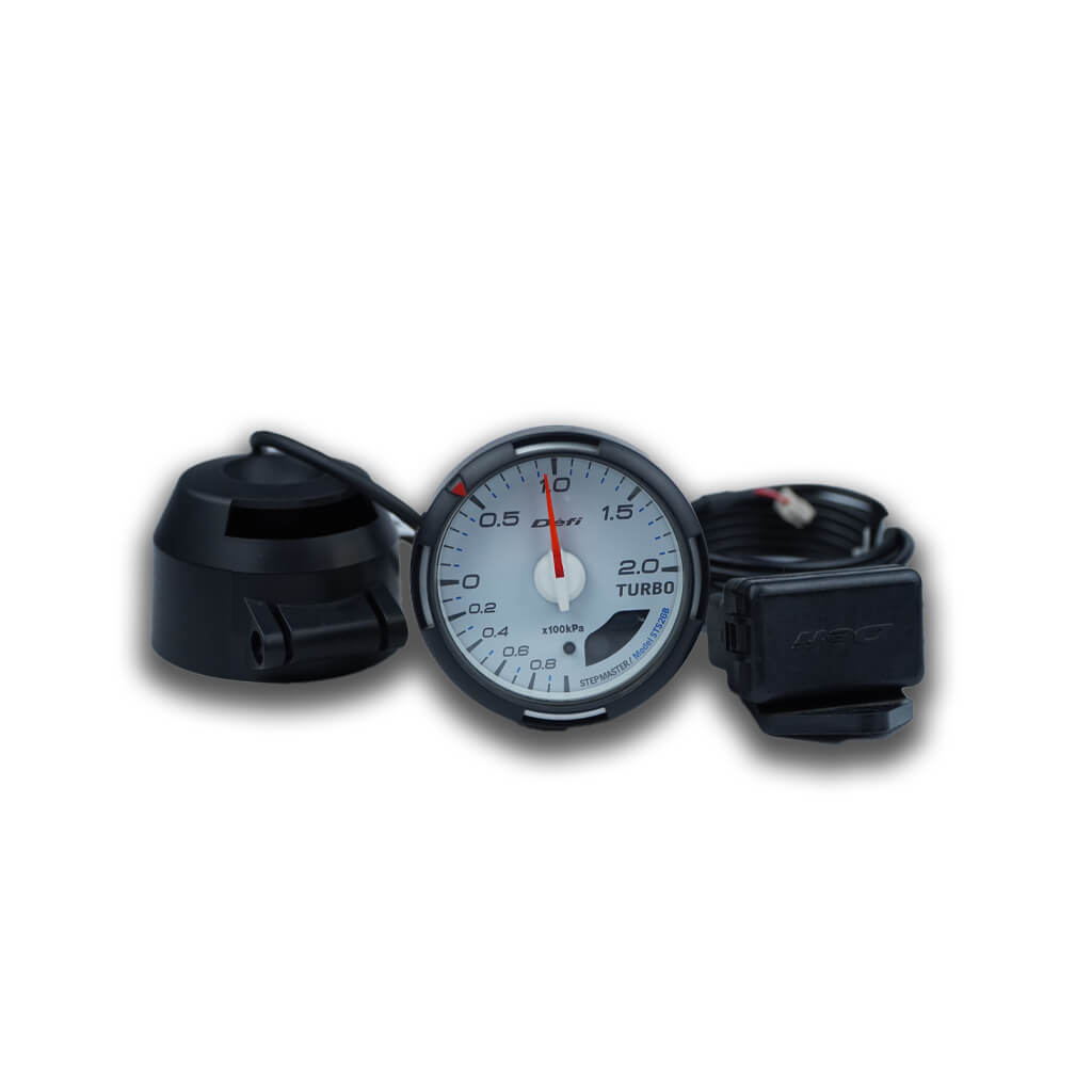 DEFI DF00605 Boost Pressure Gauge 60 mm, White Photo-0