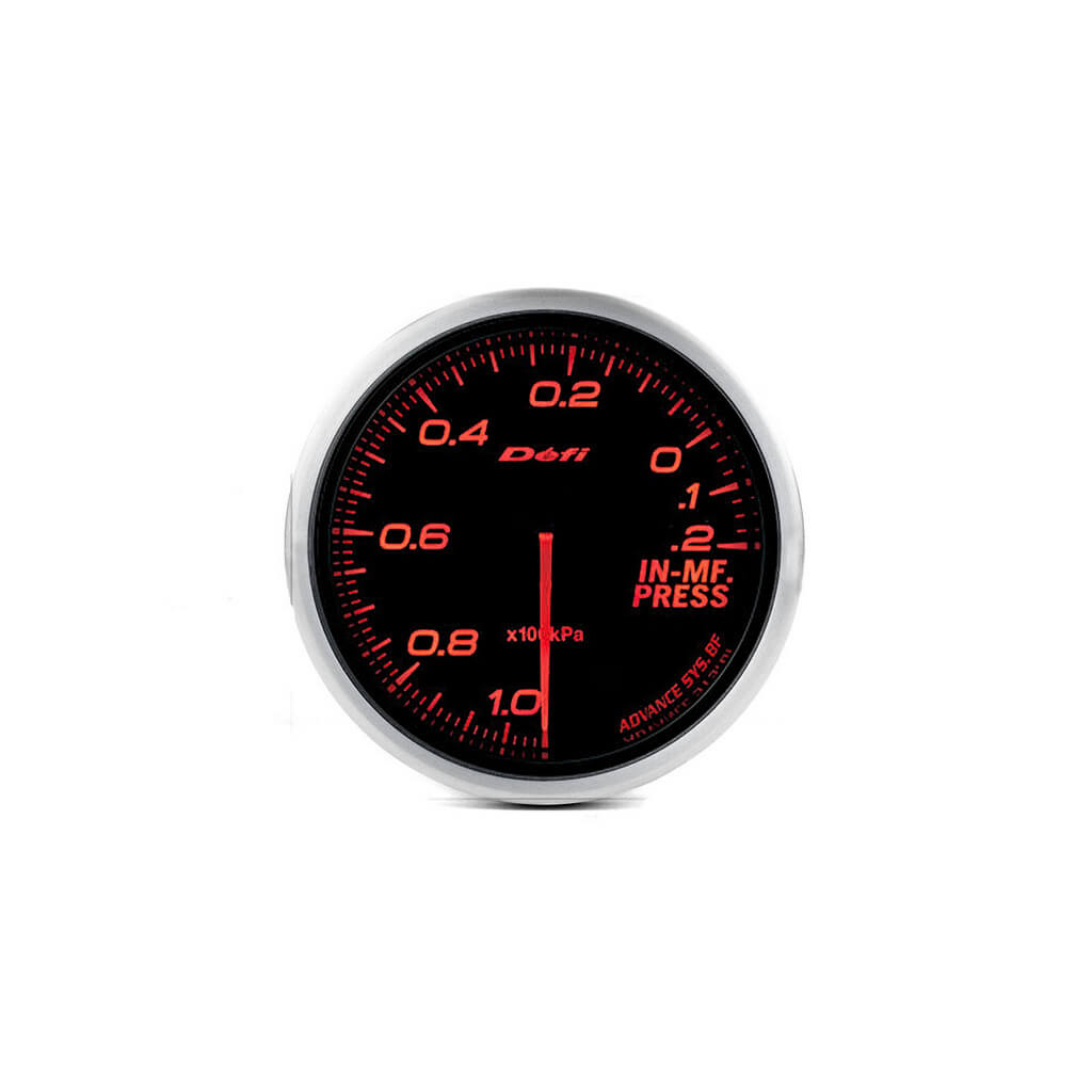 DEFI DF10102 Intake Manifold Pressure Gauge Advance BF, 60 mm, Red Photo-0