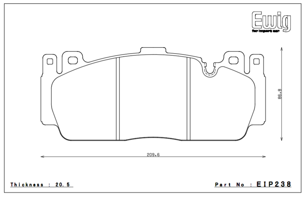 ENDLESS EIP238MX72PL Front brake pads BMW M2 Competition, F80/F82 M3/M4 (CCM), F10 M5 Photo-0