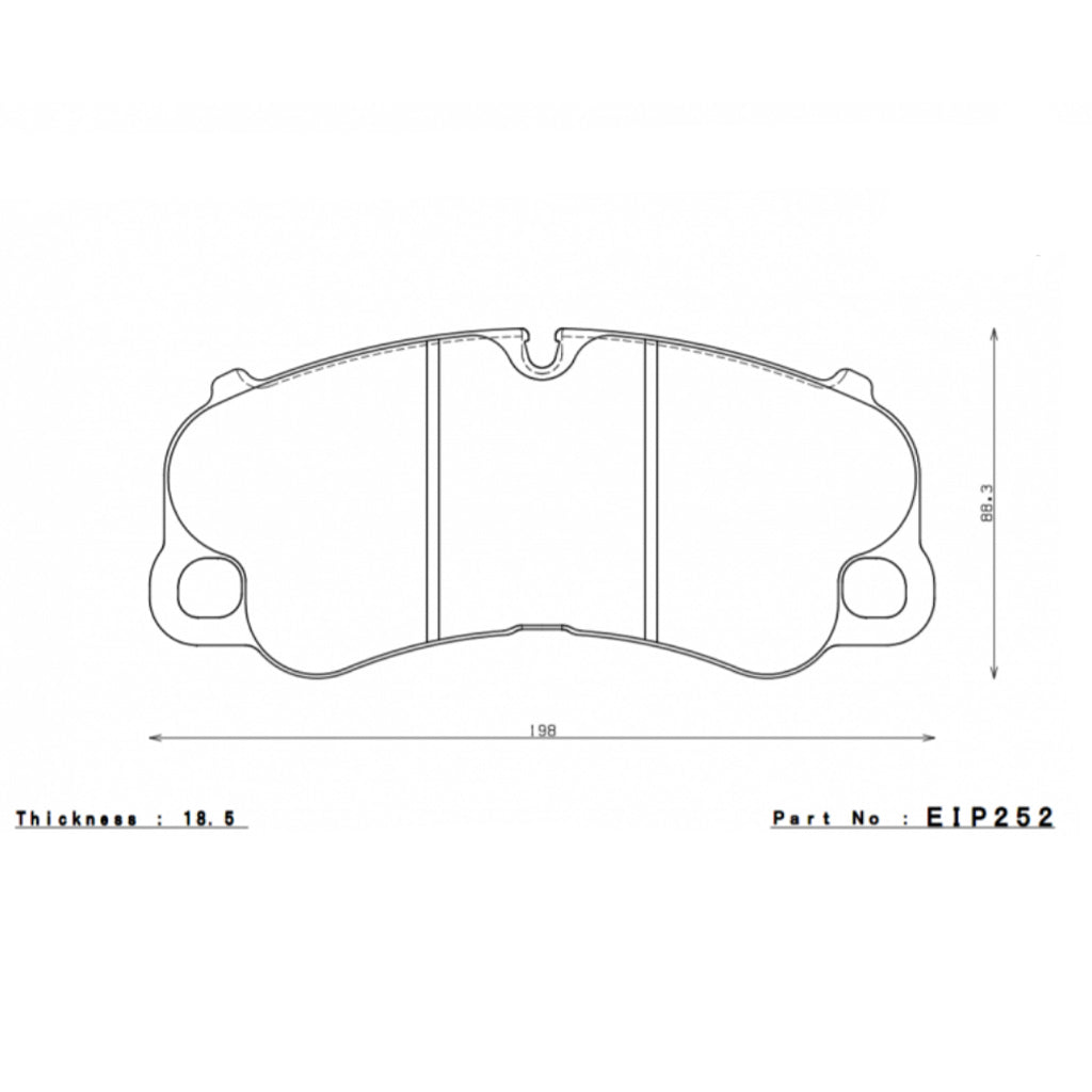 ENDLESS EIP252MA45B Front Brake Pads MA45B for PORSCHE 911GT3 / GT3RS / Turbo S (991) PCCB Photo-1