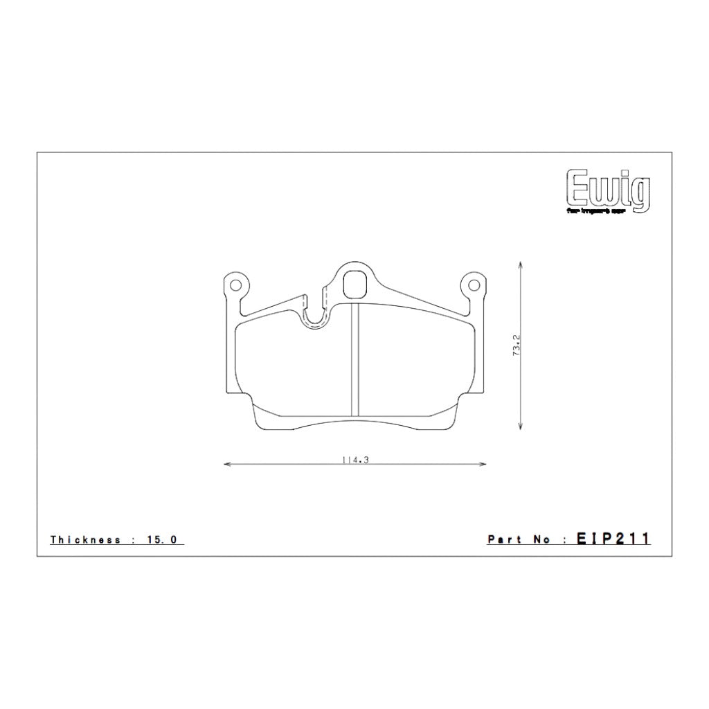 ENDLESS EIP211MX72PL Rear Brake Pads MX72PL Compound for PORSCHE 718 Cayman/Boxster (981/982/987) Photo-1