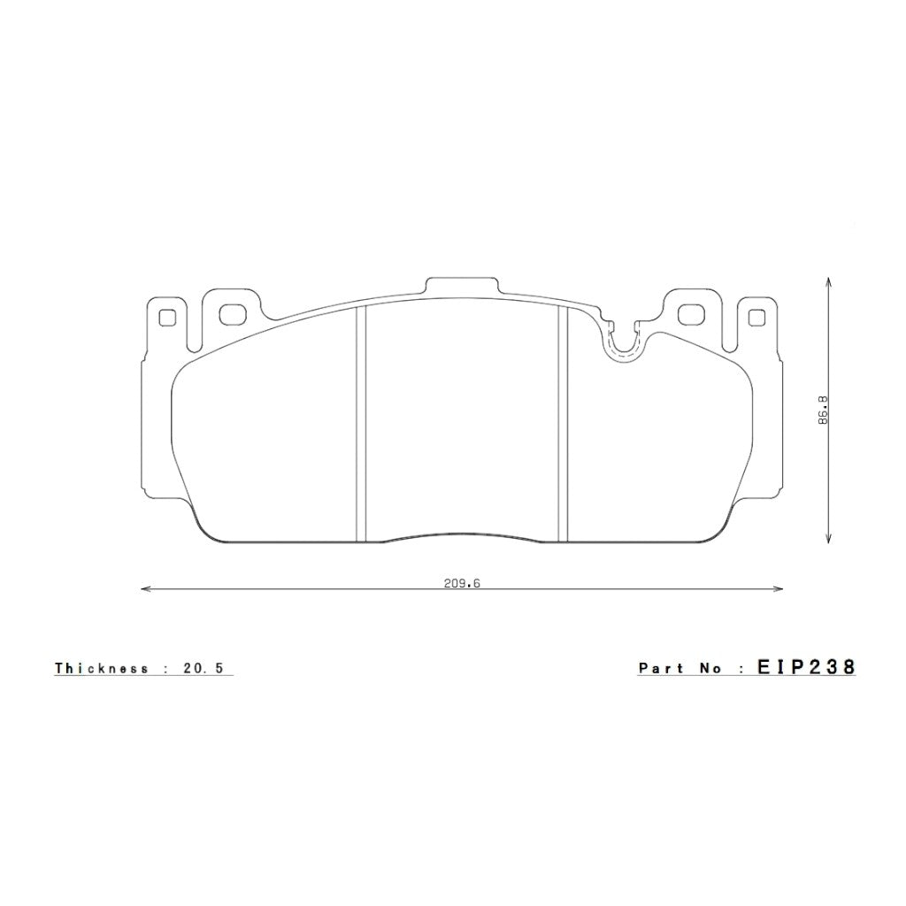 ENDLESS EIP238MA46B Front Brake Pads for BMW M2 Competition (F87) / M5 (F10) / M6 (F12 / F13) Photo-1