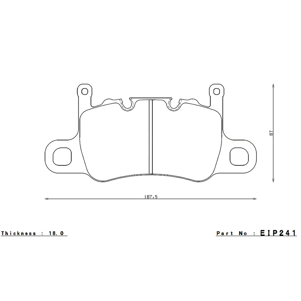 ENDLESS EIP241ME20 Rear Brake Pads ME20 Compound for PORSCHE 911 GT3 / GT3RS / Turbos S (991) / Cayman GT4 (981) Photo-1