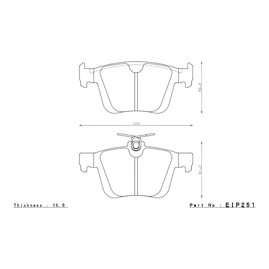 ENDLESS EIP251MX72 Rear Brake Pads for VW Golf GTI Clubsport / Golf R (MK7) Photo-0