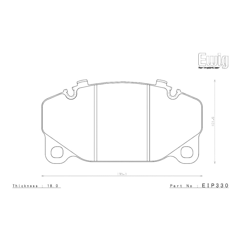 ENDLESS EIP330ME20 Front Brake Pads for PORSCHE 911 Turbos S (992) Photo-1