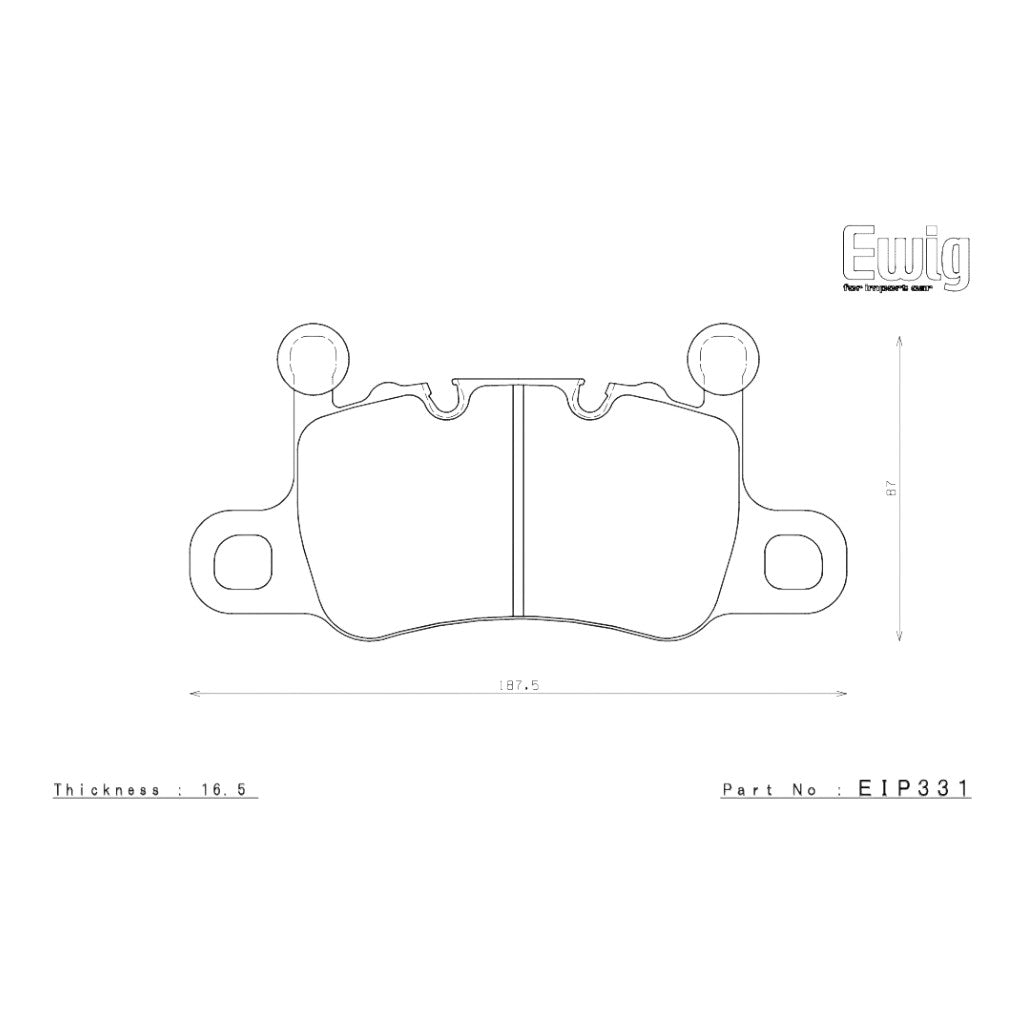 ENDLESS EIP331MX72PL Rear Brake Pads for PORSCHE 911 Turbos S (992) Photo-1