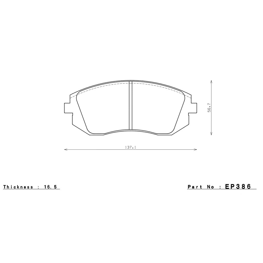 ENDLESS EP386ME20 Front Brake Pads for SUBARU BRZ (ZC6) / Impreza WRX (GH8) / TOYOTA GT86 (ZN6) Photo-1