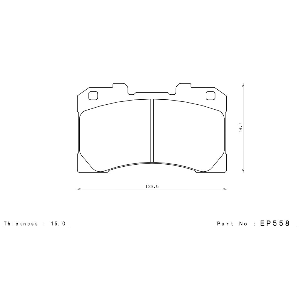 ENDLESS EP558ME20 Front Brake Pads ME20 Compound for TOYOTA GR Yaris 2020+ (18 inch HP914&HP915) Photo-1