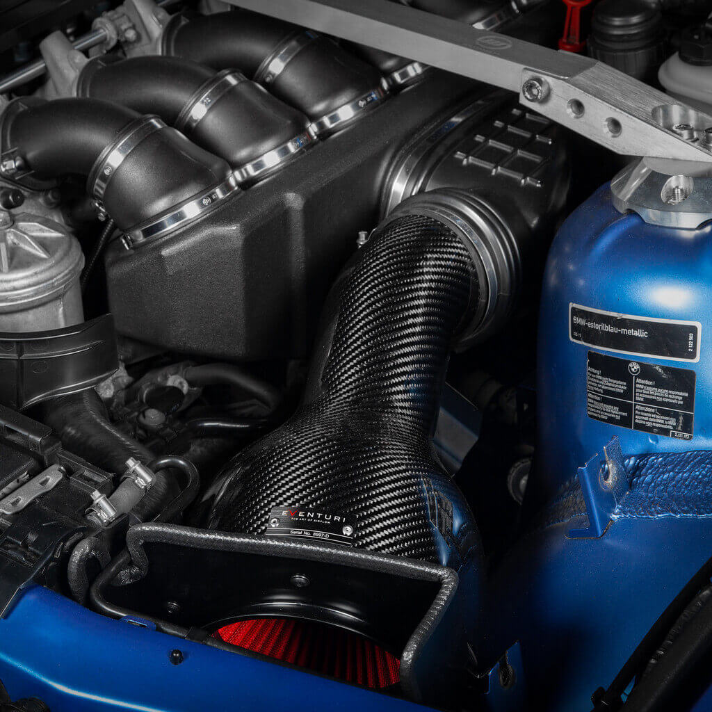 EVENTURI EVE-E36M3-CF-INT Air Intake System (Carbon / Gloss Finish) for BMW M3 (E36) non USA Photo-1