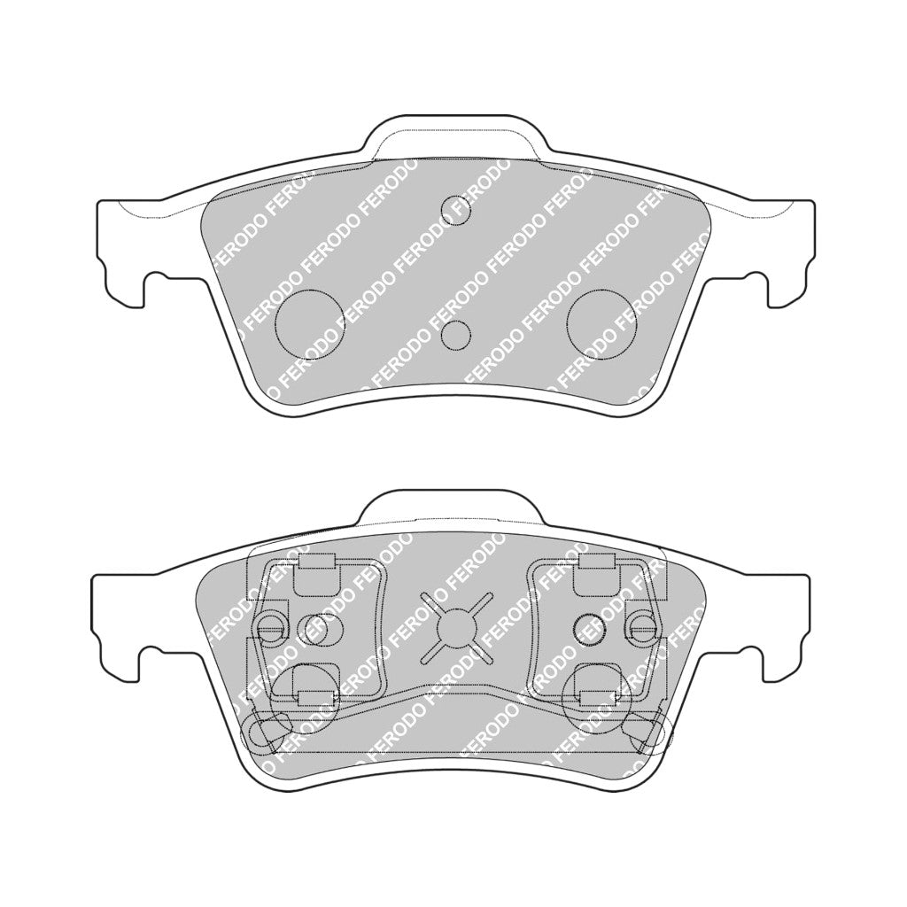FERODO FCP1540H Rear Brake Pads DS2500 for NISSAN Primera / OPEL Vectra C Photo-0