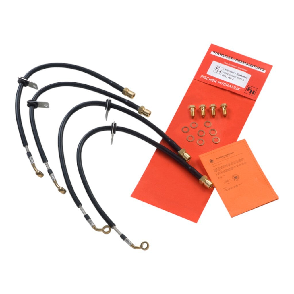 FISCHER PBM110-6.4 Braided Brake Line Kit (Stainless Steel) for BMW M5 (E34) Photo-0