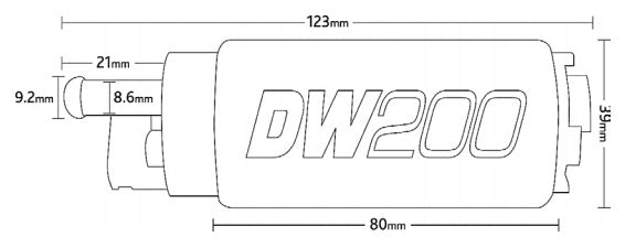 DEATSCHWERKS 9-201-1000 Fuel pump DW200 with Installation Kit Photo-1