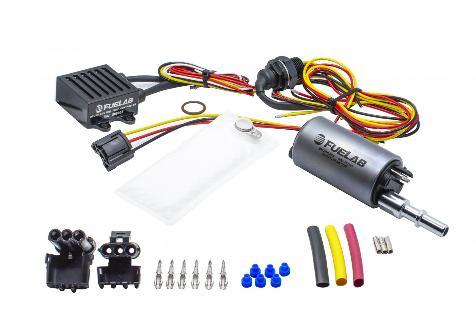 FUELAB 25313 In-Tank Brushless Fuel Pump Kit 500 LPH with 3/8 SAE Outle Photo-0