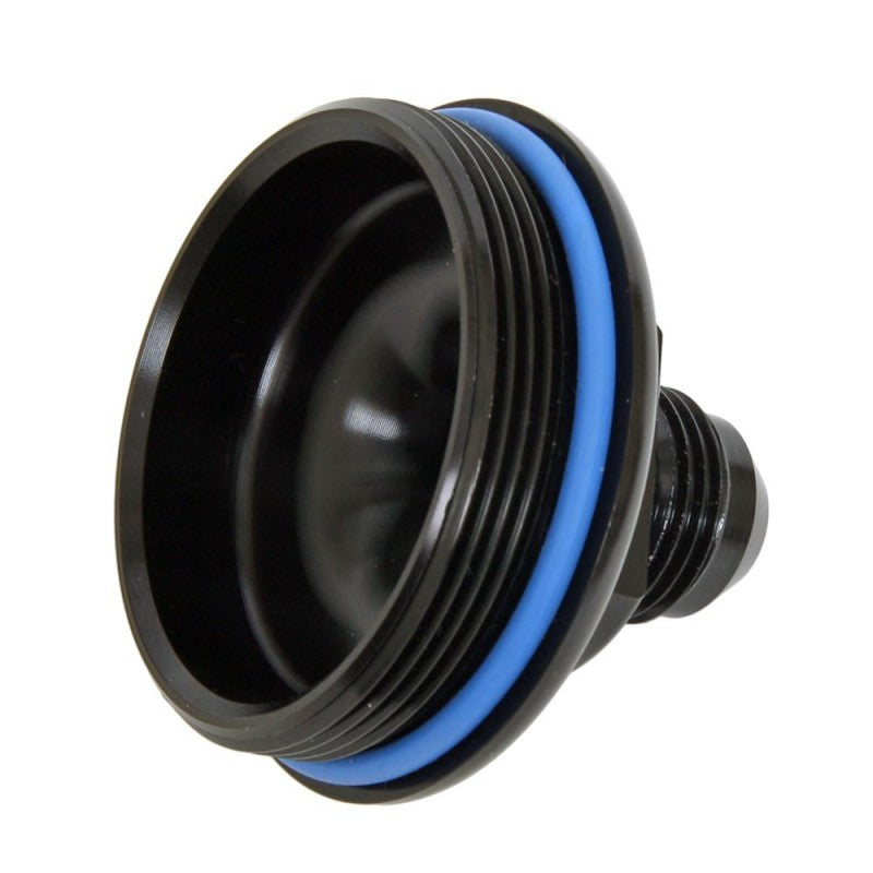 FUELAB 108020102-7 Fuel Filter Inlet Cap 10AN, Black Photo-1