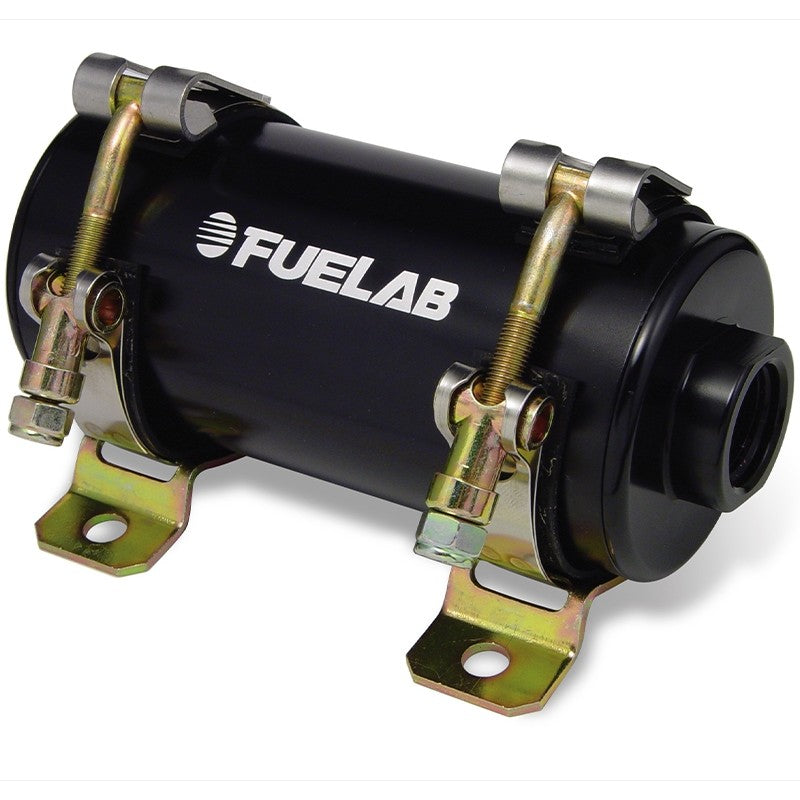 FUELAB 41401-1 EFI In-Line Fuel Pump PRODIGY (105 GPH @ 45 PSI, 125 PSI max, up to 1050 HP) Black Photo-0