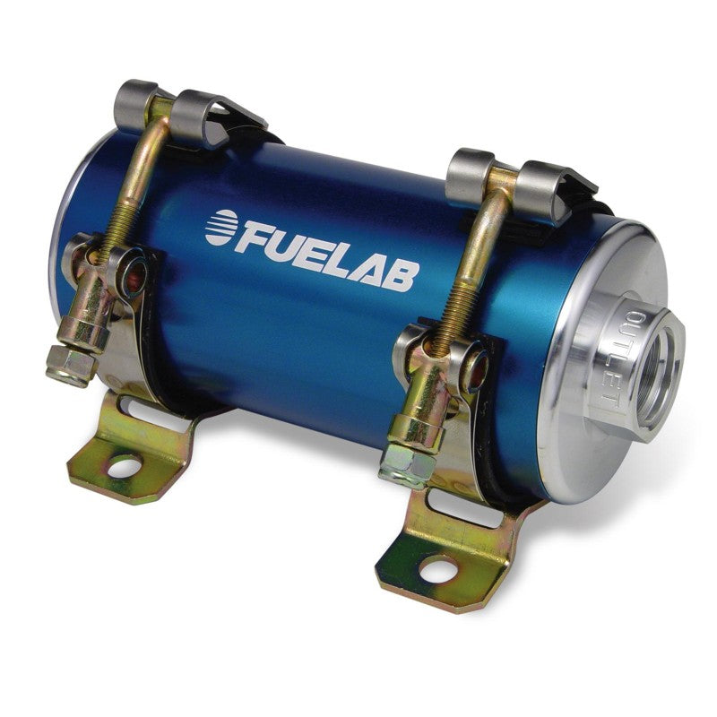 FUELAB 40401-3 EFI In-Line Fuel Pump PRODIGY (75 GPH @ 45 PSI, 100 PSI max, up to 750 HP) Blue Photo-0