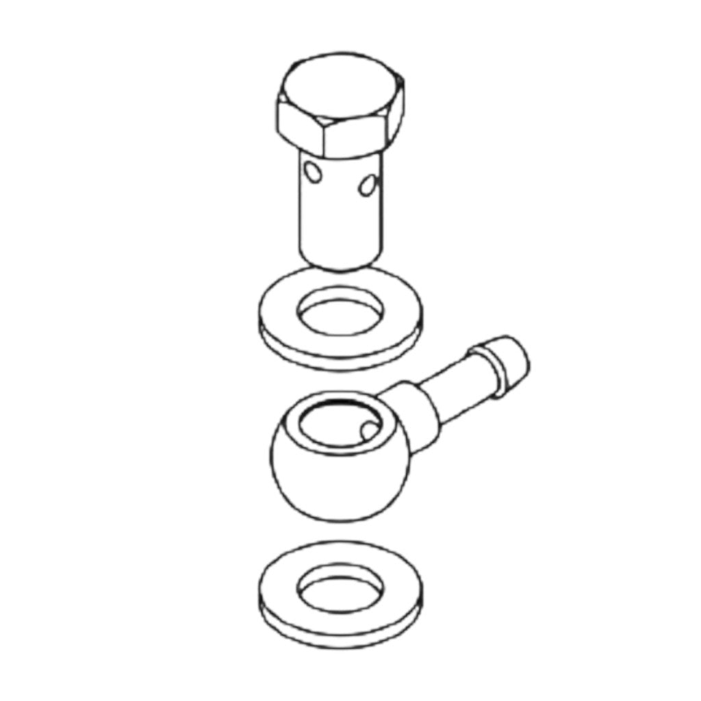 GARRETT 910477-0001 Air Fitting Kit (includes Fitting, Bolt and 2X crush washers) for Wastegate GVW-40 Photo-0