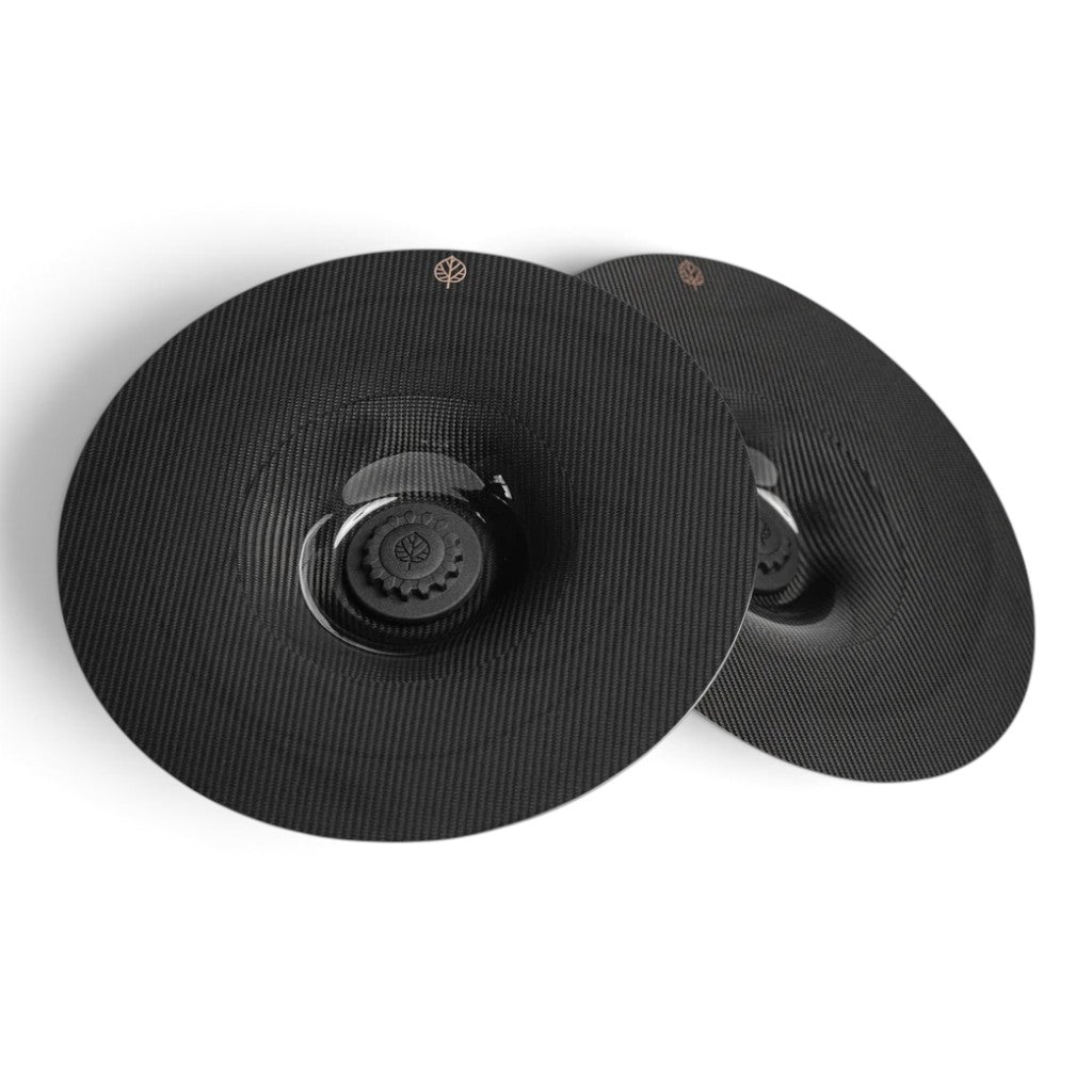 GOLD LEAF ADEVO-G8X-826M-GL-CD Wheel Covers Aero Disc EVO (Carbon / Gloss / Custom Decal) for BMW M3 (G80) / M4 (G82) Style 826 M Wheels Photo-0
